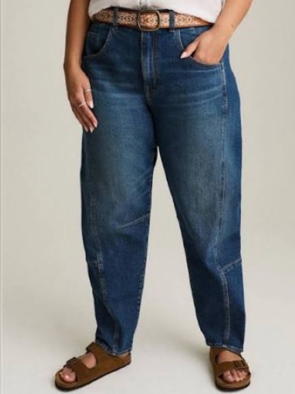 Festi High-Rise Barrel leg Jean Size 22T Color Queens Park Torrid preloved - Picture 9 of 9